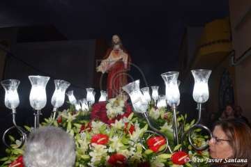  Procesión sin presencia policial en Ojos de Garza (Foto TA)